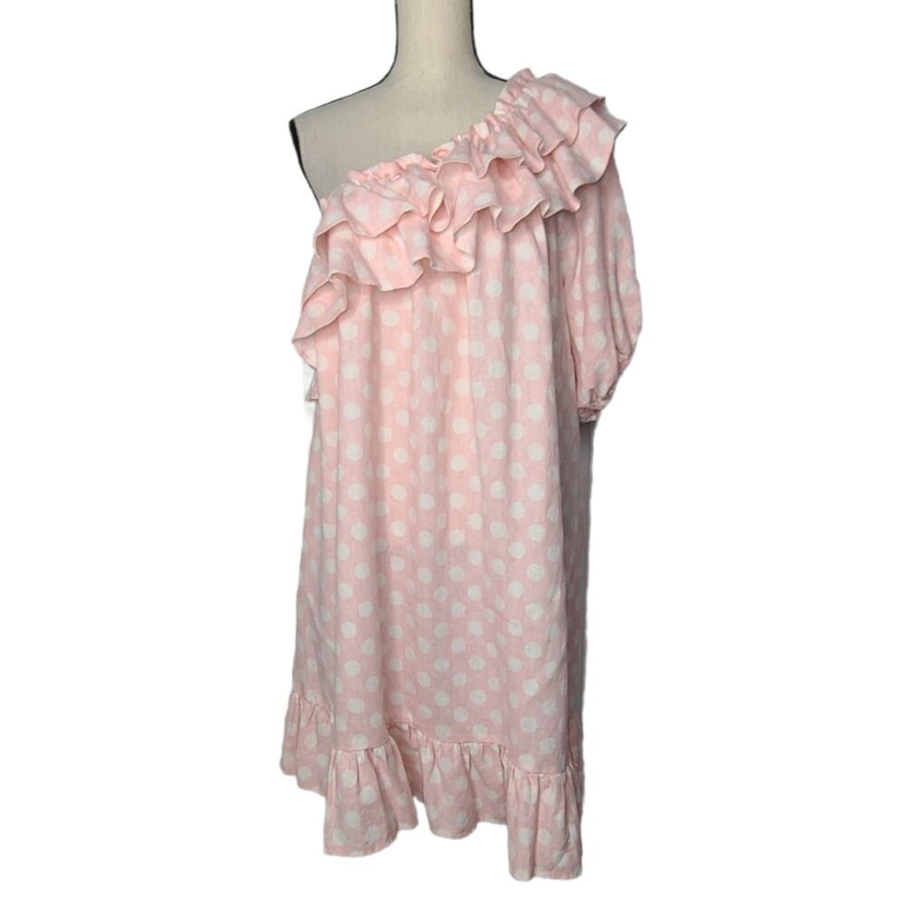 LISA Marie Fernandez polka dot one shoulder dress NWT  sz 1X